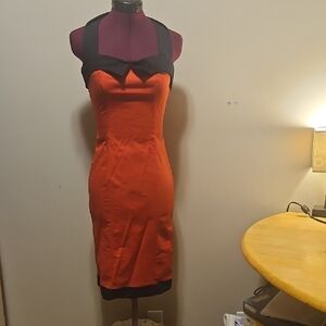 Elegant Red and Black Dress